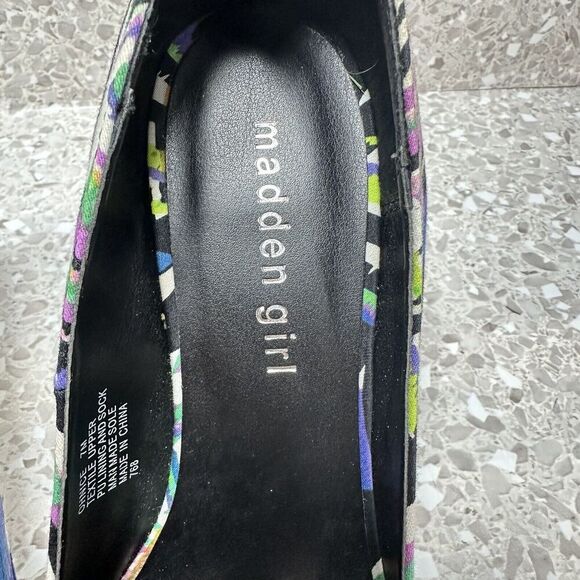 Steve Madden Madden Girl OhNice Fabric Print Heels Pumps Size 7M Stiletto Heels - Picture 7 of 14